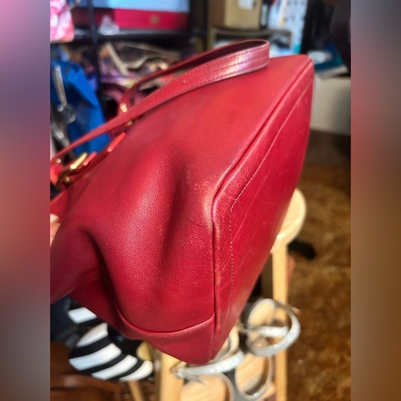 1992 Coach TRUE VINTAGE Red Legacy Market Tote​ - Picture 11 of 15